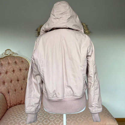 Ichi puffer coat cloth zip-jacket