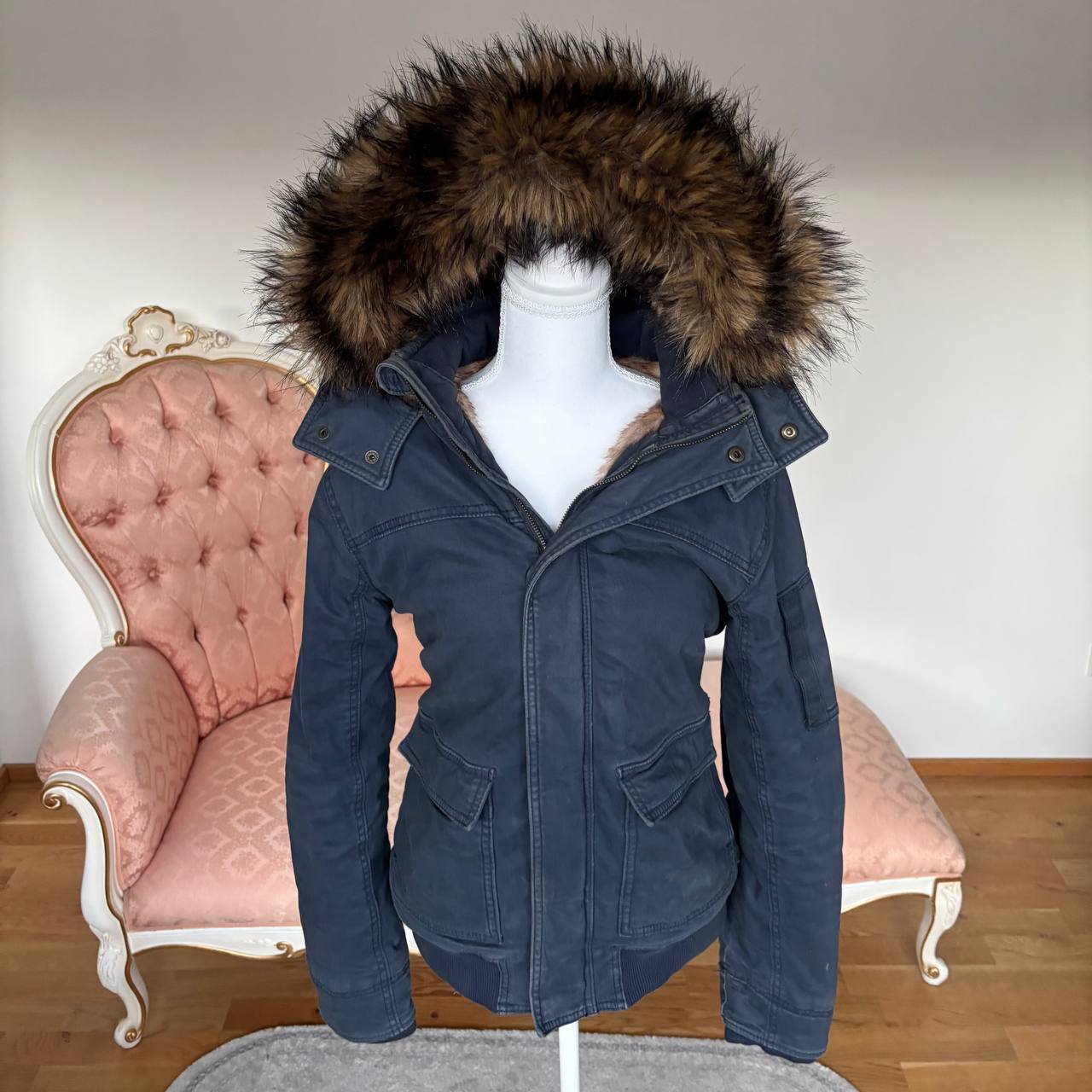 Hollister puffer coat cloth zip-jacket