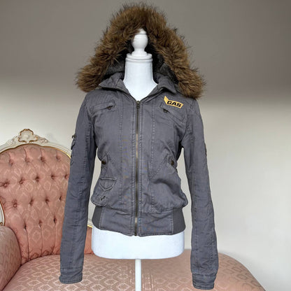 Gas puffer coat zip-jacket