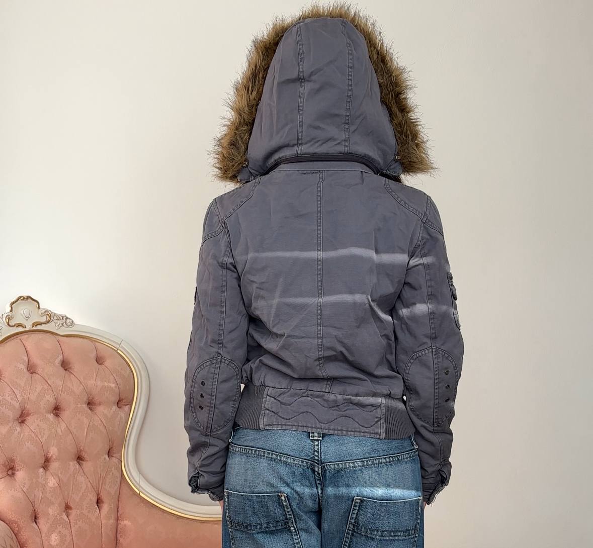 Gas puffer coat zip-jacket