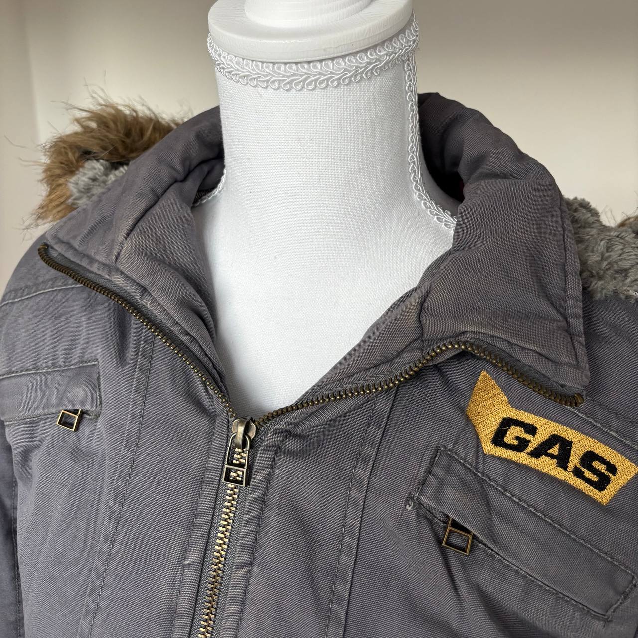 Gas puffer coat zip-jacket