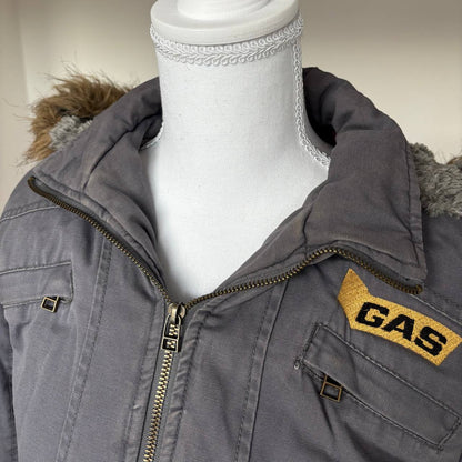 Gas puffer coat zip-jacket