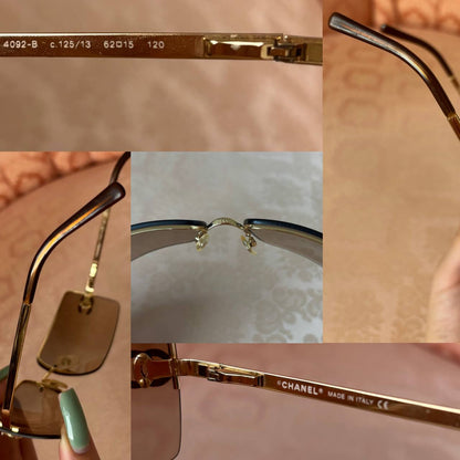 Chanel sunglasses 4092-B vintage rimless