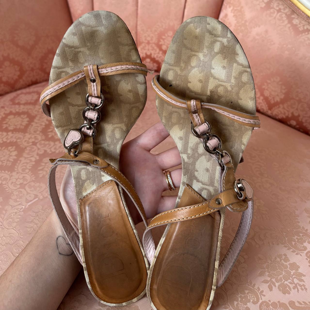 Dior trotter romantique sandals