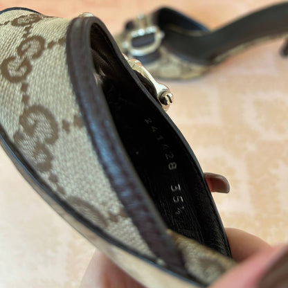Gucci mules kitten heels