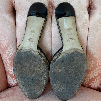 Gucci mules kitten heels