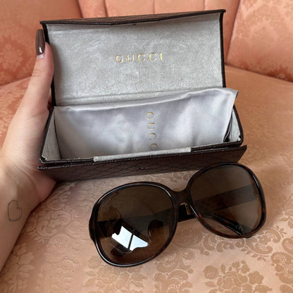 Gucci oversized sunglasses in brown
