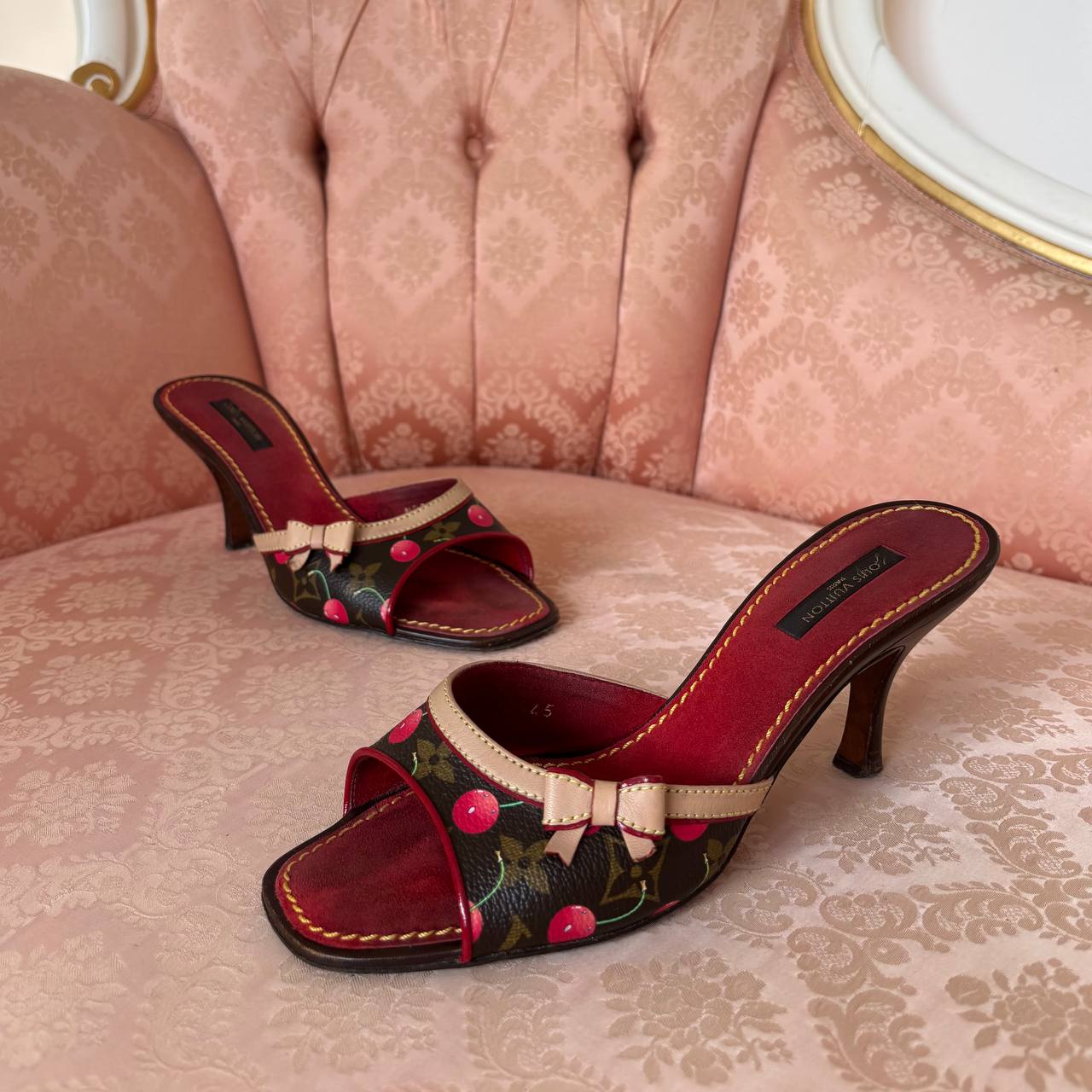 Louis Vuitton Cherry mules heels from 2006