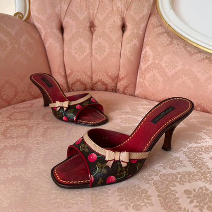 Louis Vuitton Cherry mules heels from 2006