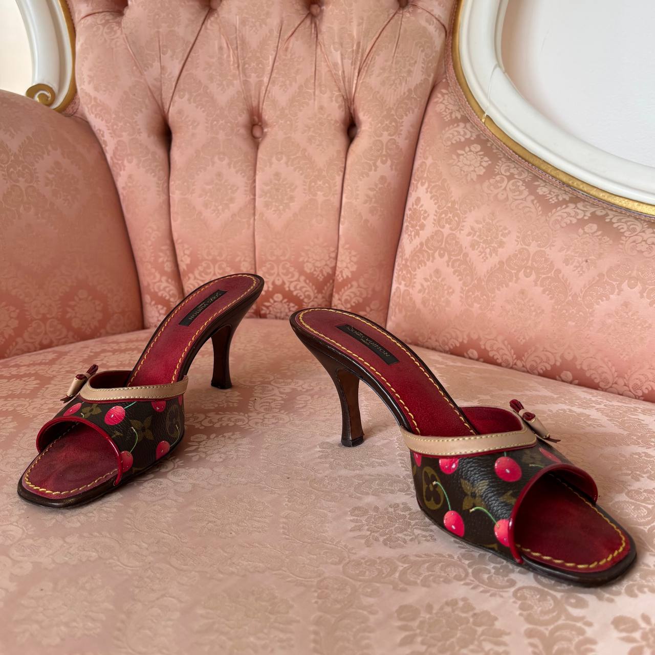 Louis Vuitton Cherry mules heels from 2006