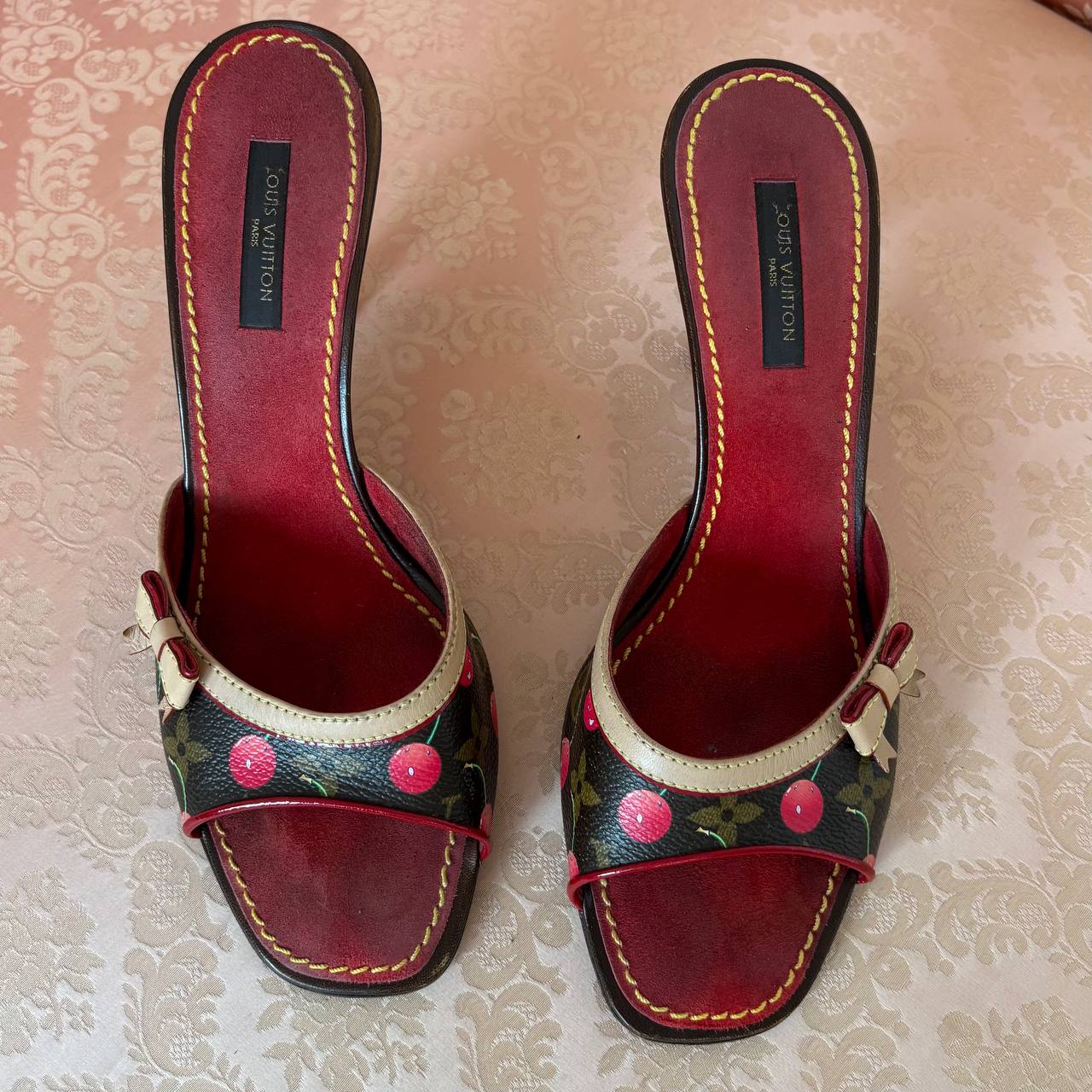 Louis Vuitton Cherry mules heels from 2006