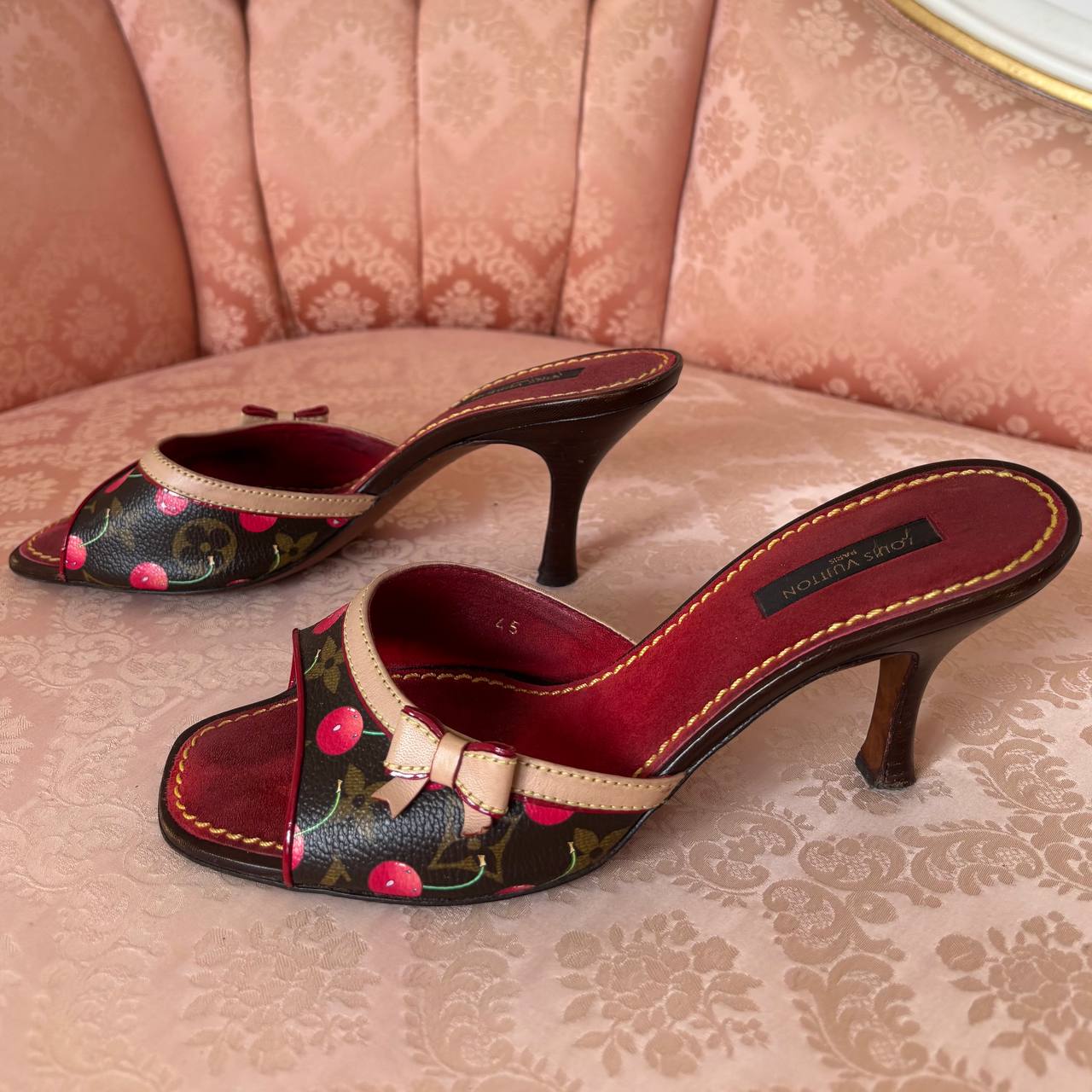 Louis Vuitton Cherry mules heels from 2006