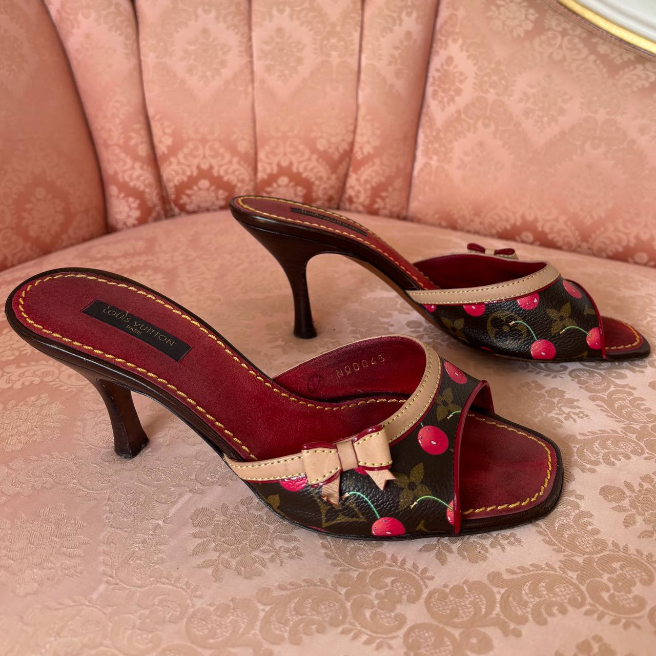 Louis Vuitton Cherry mules heels from 2006