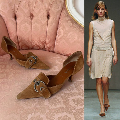 Prada suede kitten heels SS2002