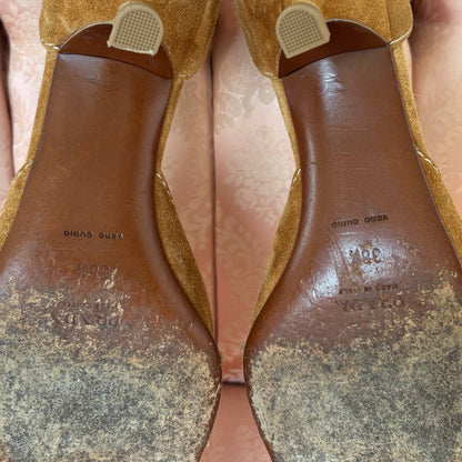 Prada suede kitten heels SS2002