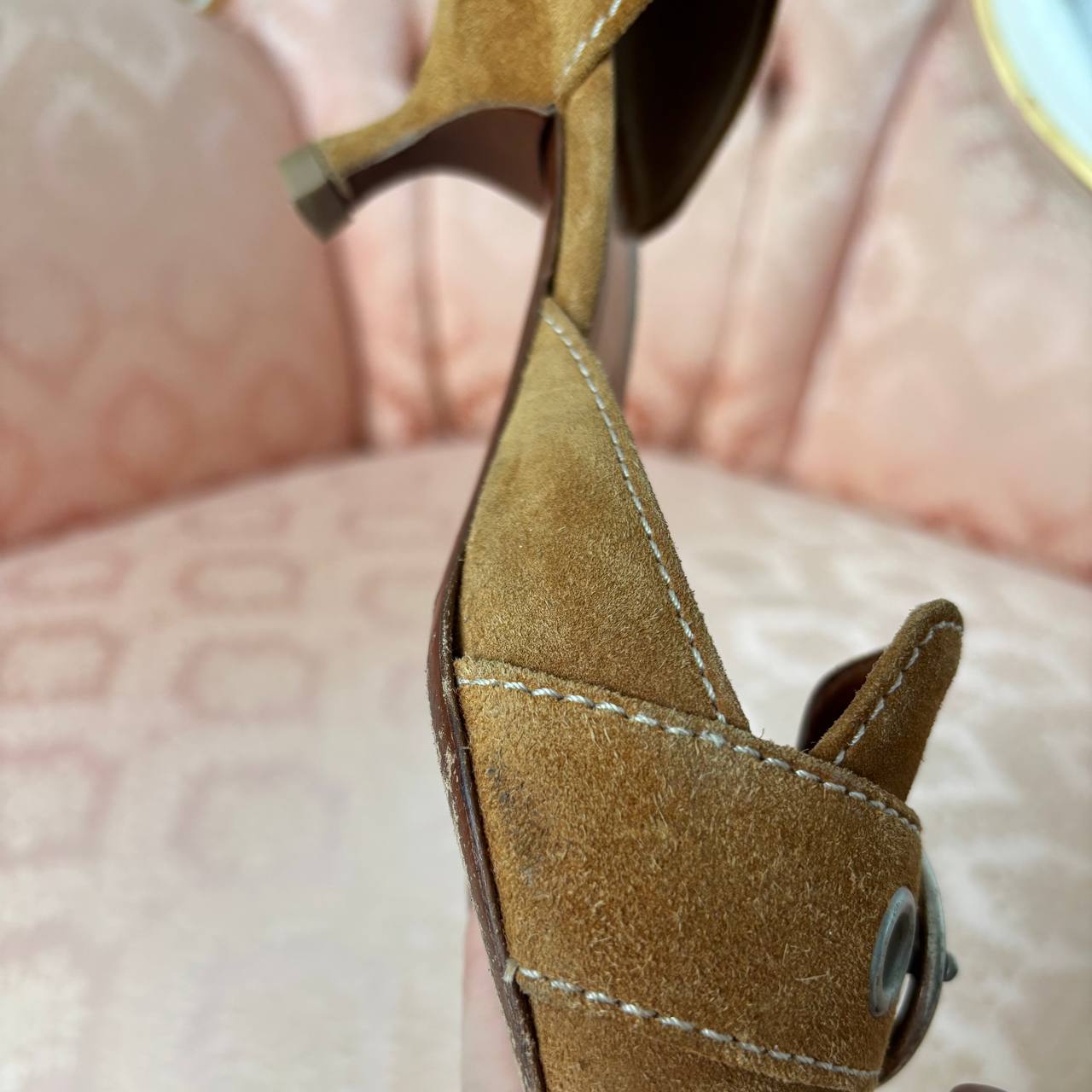 Prada suede kitten heels SS2002