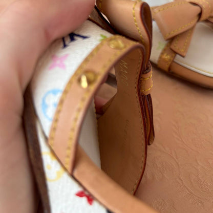 Louis Vuitton monogram white wedges
