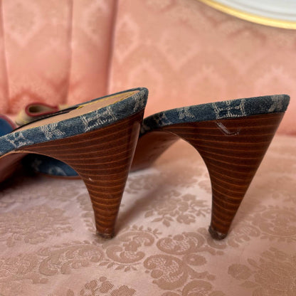 Louis Vuitton monogram denim mules