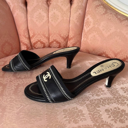 Chanel mules with interlocking CC logo