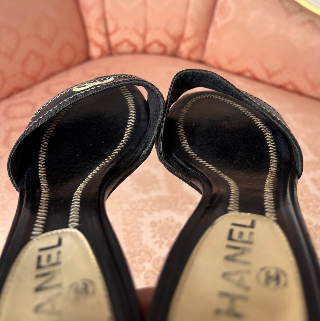 Chanel mules with interlocking CC logo