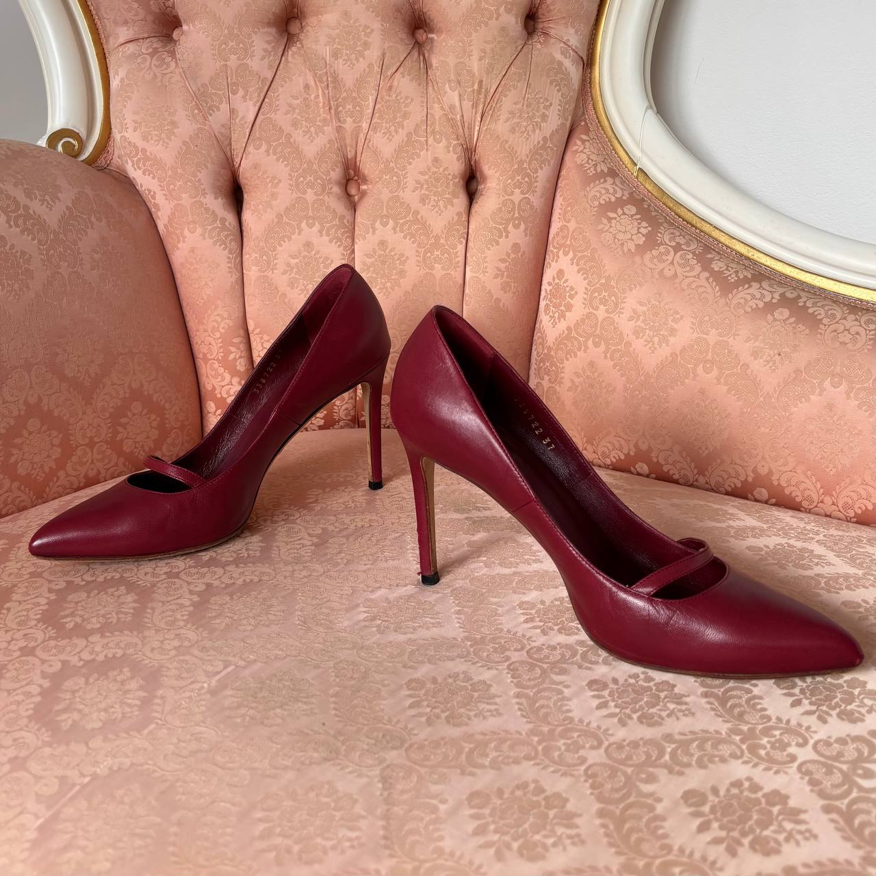 Gucci cherry red Mary Jane stiletto pumps