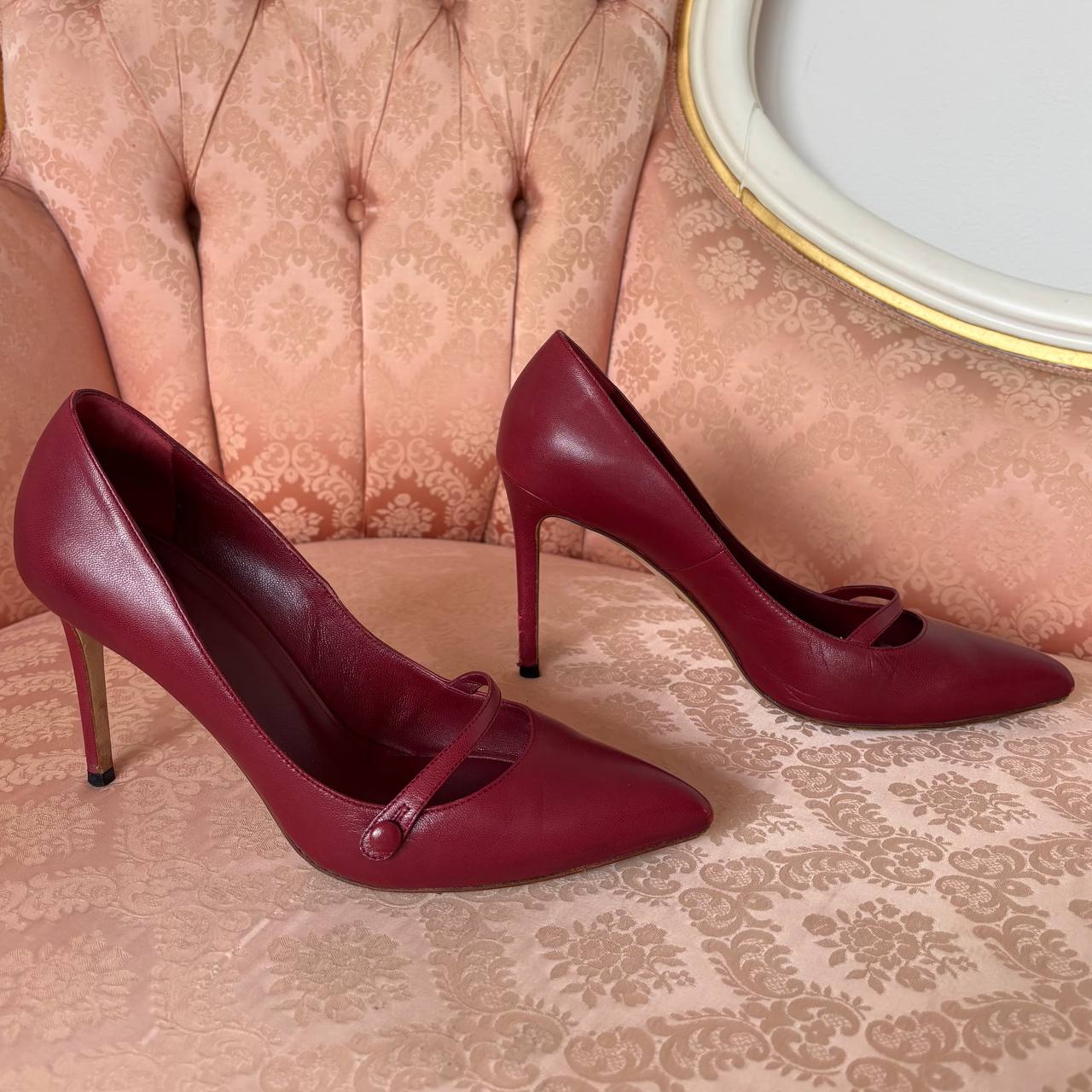 Gucci cherry red Mary Jane stiletto pumps