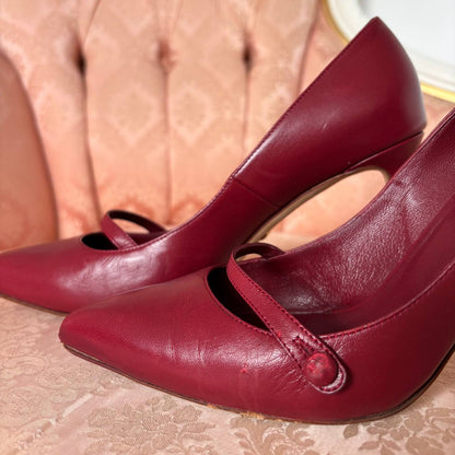 Gucci cherry red Mary Jane stiletto pumps