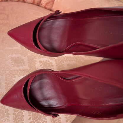 Gucci cherry red Mary Jane stiletto pumps
