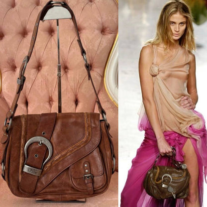 Dior Gaucho shoulder bag leather