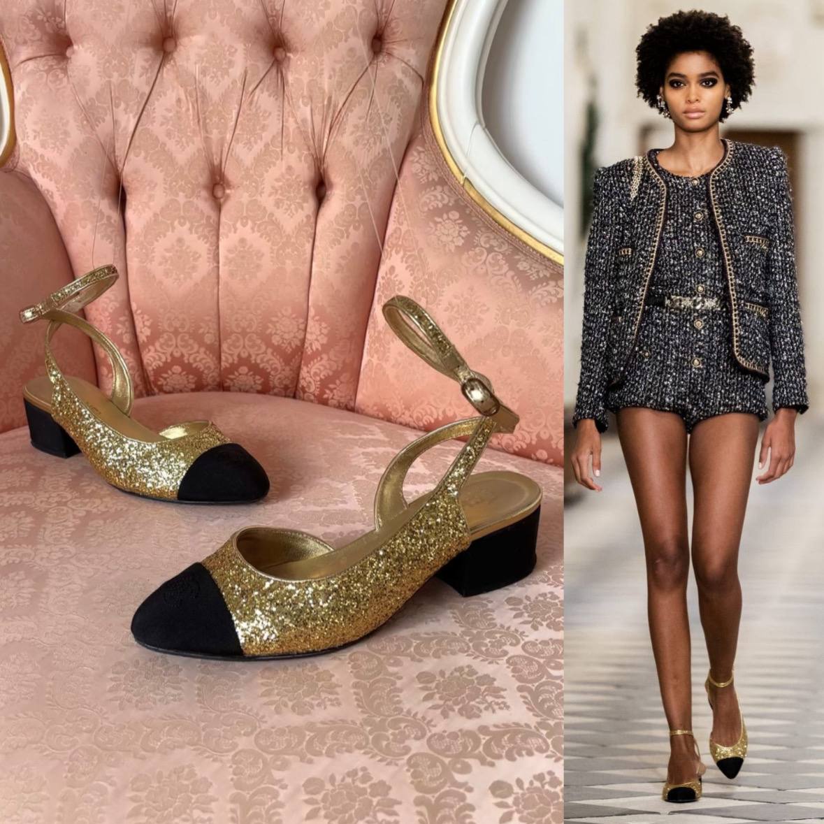 Chanel slingback heels pre-fall 2021