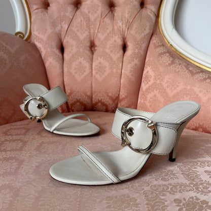 Gucci Ascot sandals in ecru white