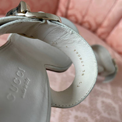 Gucci Ascot sandals in ecru white