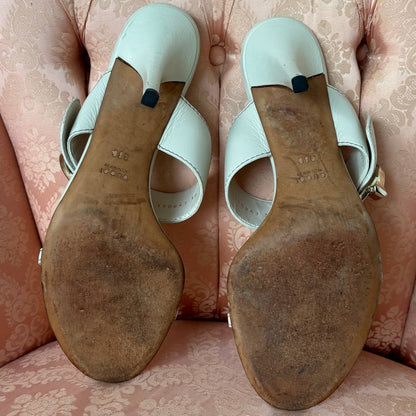 Gucci Ascot sandals in ecru white