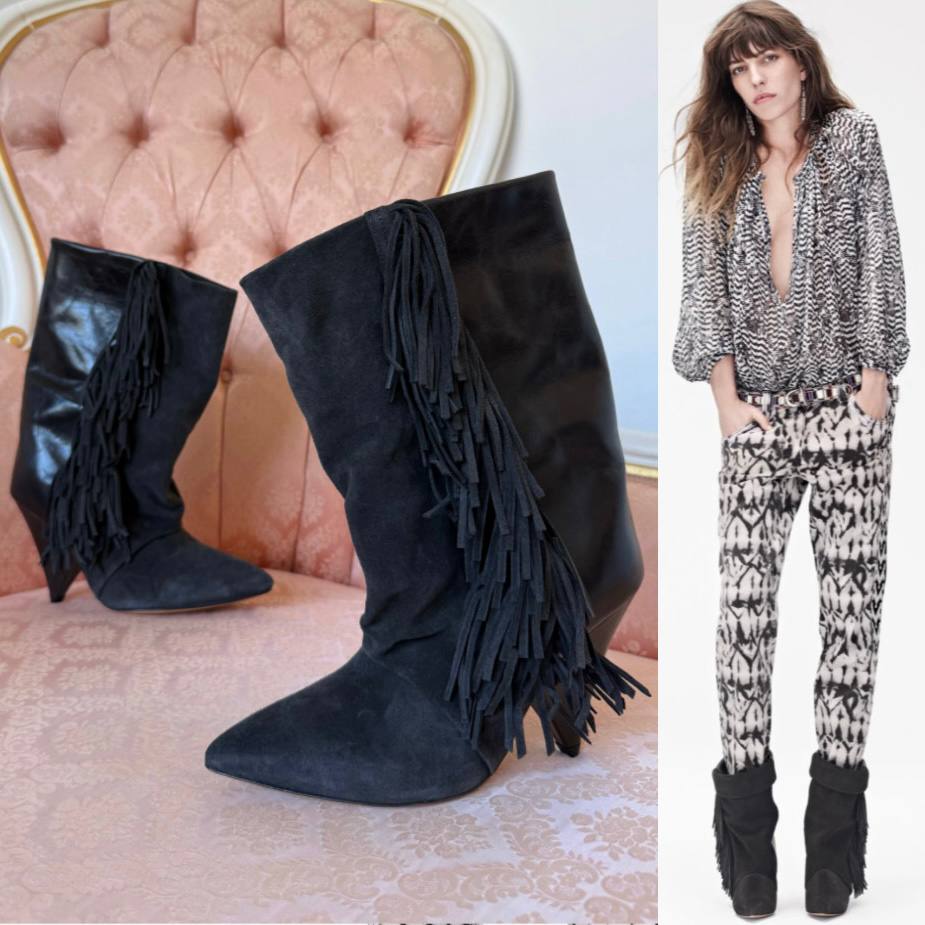 Isabel Marant pour H&M 2013 fringe ankle boots
