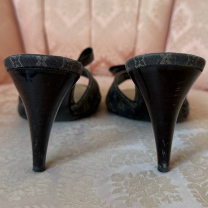 Louis Vuitton monogram mules in chocolate brown