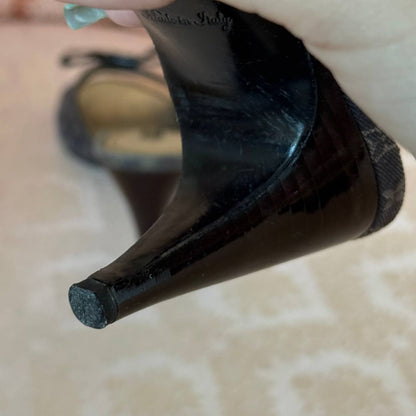 Louis Vuitton monogram mules in chocolate brown