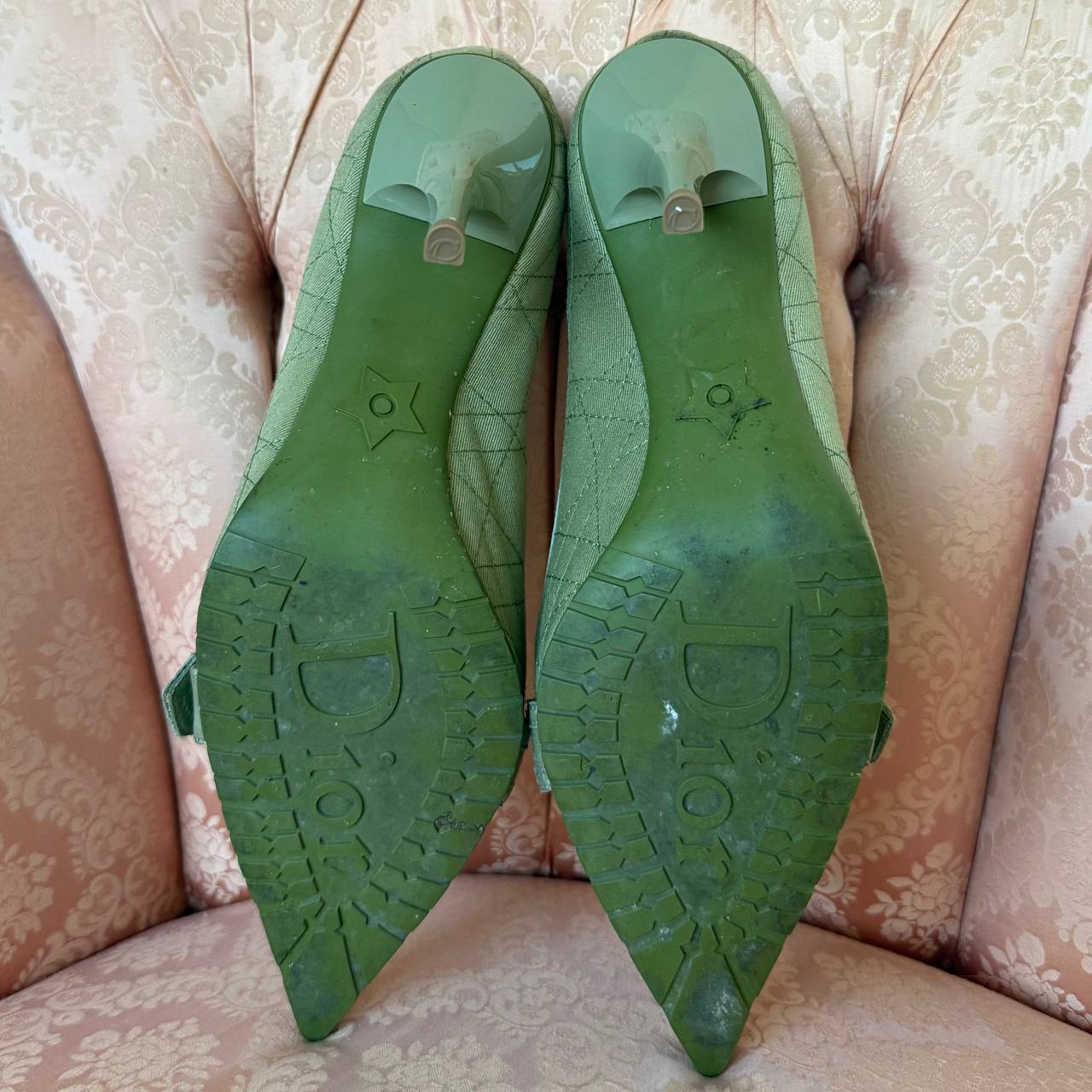 Dior court heels khaki Rasta collection 2004