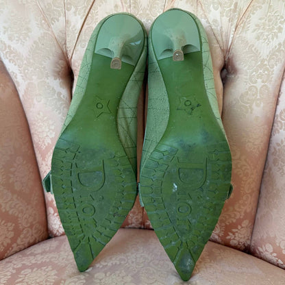 Dior court heels khaki Rasta collection 2004