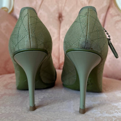 Dior court heels khaki Rasta collection 2004