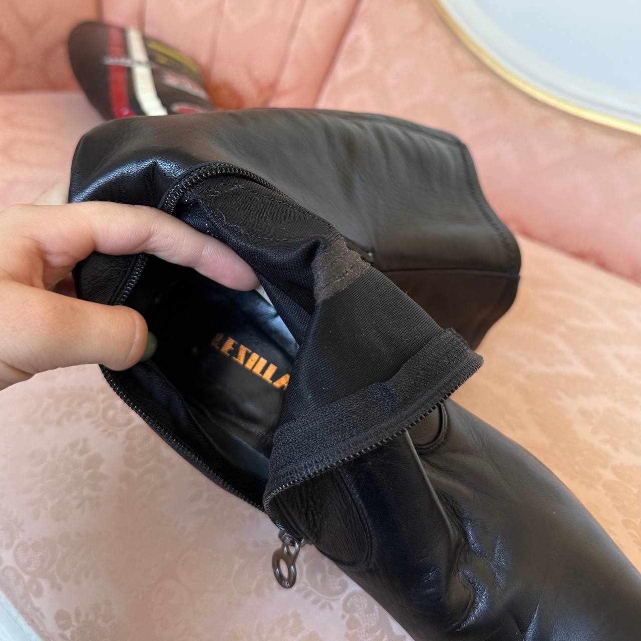 Le Silla racing boots with pointed heels