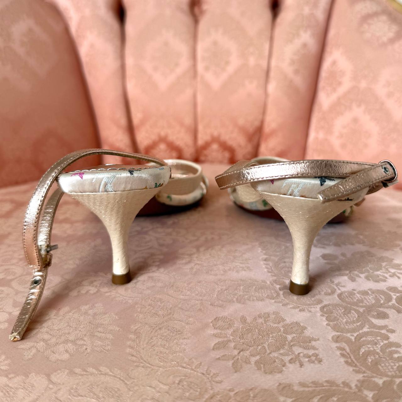 Louis Vuitton mules in white multicolour monogram