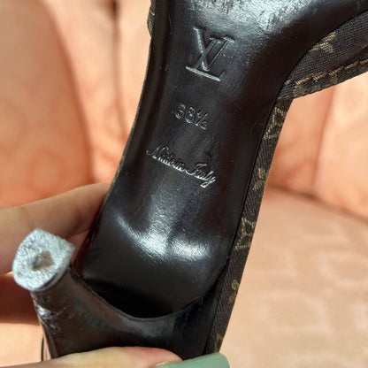 Louis Vuitton monogram mules in chocolate brown
