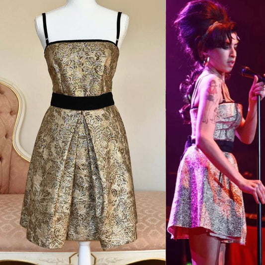 Dolce&Gabbana gold and black mini dress