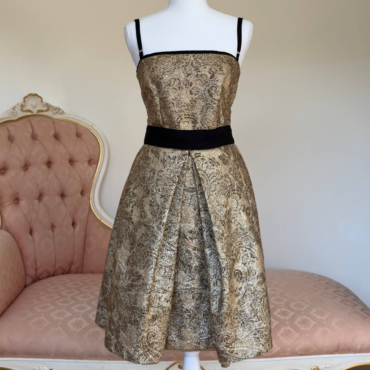 Dolce&Gabbana gold and black mini dress
