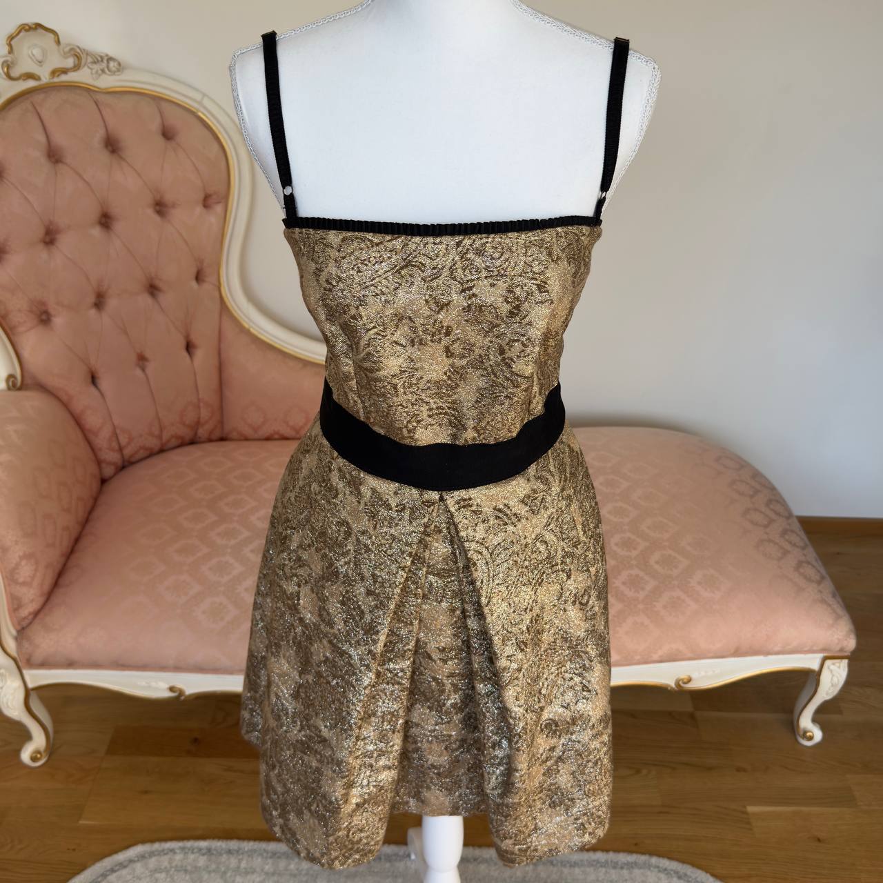 Dolce&Gabbana gold and black mini dress