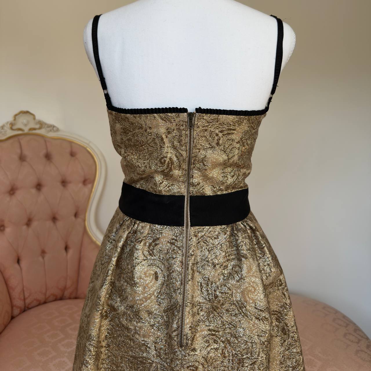 Dolce&Gabbana gold and black mini dress