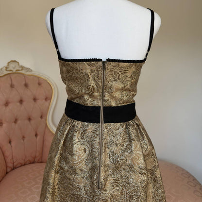 Dolce&Gabbana gold and black mini dress