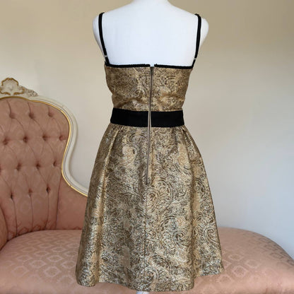 Dolce&Gabbana gold and black mini dress