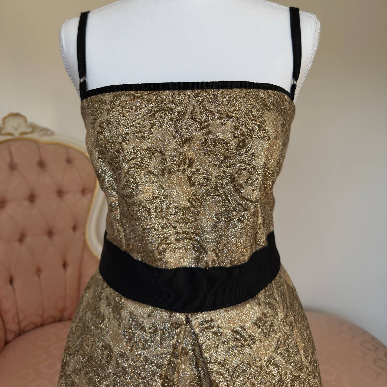 Dolce&Gabbana gold and black mini dress