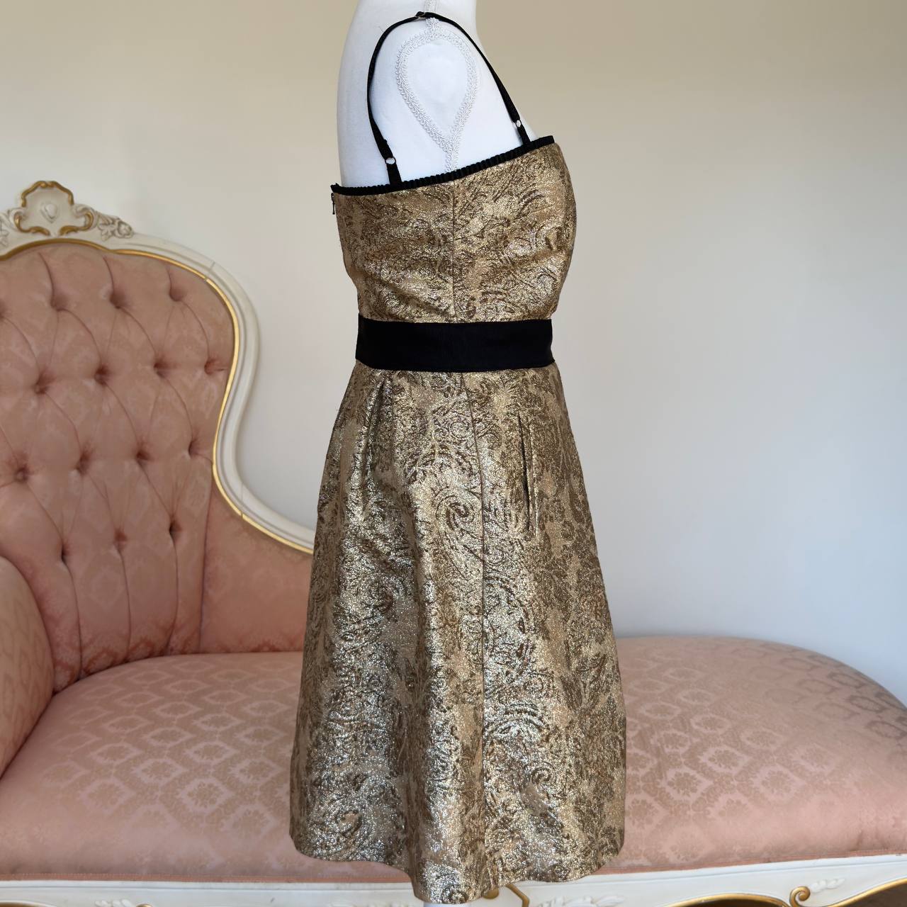 Dolce&Gabbana gold and black mini dress